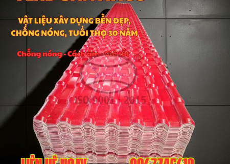  Công trình thực tế chứng minh độ bền, màu sắc chuẩn ngói nhựa đỏ đô